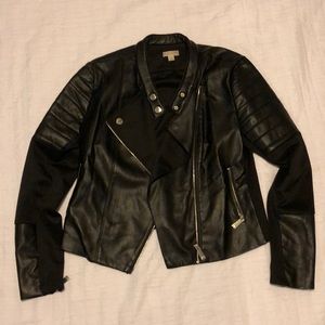 Leather style moto jacket